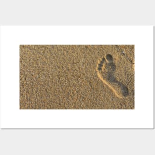 Footprint in the Sand Posters and Art